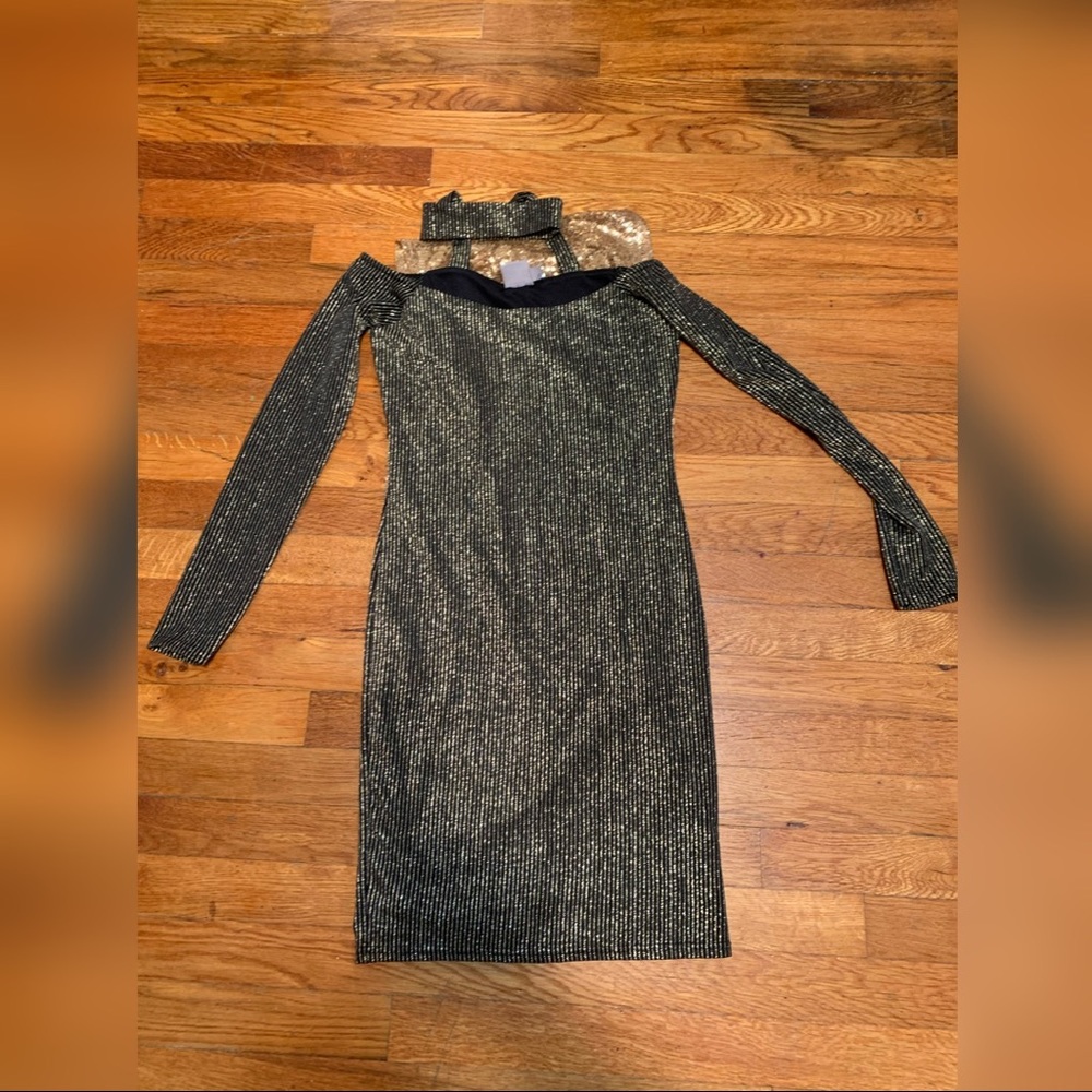 Black and Gold Sparkly dress